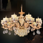 Đèn Chùm Pha Lê Nến Phòng Khách UCN1778-15 Ø980