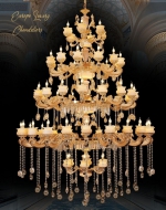 Đèn Chùm Pha Lê Trang Trí Thông Tầng UCN1769-62 Ø2000