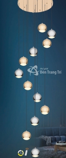 Đèn Trang Trí Thả LED Thông Tầng AU-TL6235 Ø500xH1500