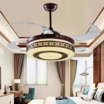 Quạt Trần Cánh Xếp Có Đèn LED Đổi 3 Màu UDQ8008 Ø1100