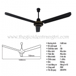Quạt Trần 3 Cánh Sắt Đơn Giản KH-QT56D Ø1400