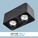 Đèn Lon Đôi Gắn Nổi LED 20W ULN30 105x200