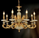 đèn trang trí phòng khách CD1125-8, mẫu đèn chùm đồng phòng khách CD1125-8