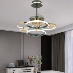 Quạt Trần Cánh Xếp Có Đèn LED Vòng Đơn Giản NA-QT9518 Ø600