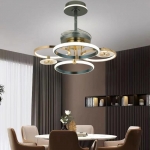 Quạt Trần Cánh Xếp Có Đèn LED Vòng Đơn Giản NA-QT9518 Ø600