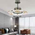 Quạt Trần Cánh Xếp Có Đèn LED Vòng Đơn Giản NA-QT9518 Ø600