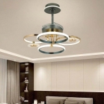 Quạt Trần Cánh Xếp Có Đèn LED Vòng Đơn Giản NA-QT9518 Ø600