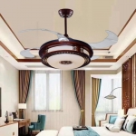 Quạt Trần Cánh Xếp Có Đèn LED Đổi 3 Màu UDQ8003 Ø1100