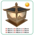 Đèn trụ cổng vuông năng lượng mặt trời 25x25 KM46A