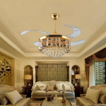 Đèn Quạt Pha Lê Cánh Xếp Tân Cổ Điển UDQ9303 Ø1100