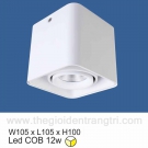 Đèn Lon Vuông Gắn Nổi LED 12W SN2317 105x105