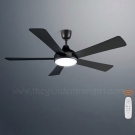 Quạt Đèn 5 Cánh Gỗ Trang Trí Phòng Khách EU-Q78 Ø1320