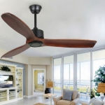 Quạt Trần 3 Cánh Gỗ Tự Nhiên Kiểu Vintage UDQ6112 Ø1300