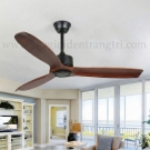 Quạt trần 3 cánh gỗ tự nhiên DQ6112, quạt trần cánh gỗ cao cấp DQ6112, quạt trần cánh gỗ giá rẻ