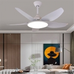 Quạt Trần 5 Cánh Nhựa Có Đèn Led Hiện Đại UDQ6107