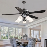 Quạt Trần 5 Cánh Nhựa Có Đèn Trang Trí Phòng Khách AU-QT703 Ø1320