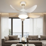 Quạt Trần 5 Cánh Nhựa Có Đèn Trang Trí Phòng Khách UDQ6166