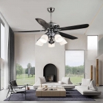 Quạt Trần 5 Cánh Nhựa Có Đèn Trang Trí Phòng Khách AU-QT703 Ø1320