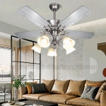 Quạt Trần 5 Cánh Gỗ Có Đèn Chùm Cổ Điển AU-QT5013 Ø1320