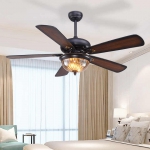 Quạt Trần 5 Cánh Gỗ Có Đèn LED Đổi Màu UDQ6122 Ø1300