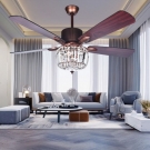 quạt trần đèn tân cổ điển, quạt trần có đèn trang trí phòng khách, đèn quạt trang trí, QT2539