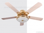 Quạt Trần 5 Cánh Gỗ Có Đèn Tân Cổ Điển AU-QT1042 Ø1320