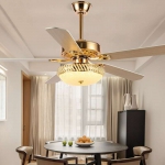 Quạt Trần 5 Cánh Gỗ Có Đèn Tân Cổ Điển SN7921