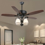 Quạt Trần 5 Cánh Gỗ Có Đèn Chùm Cổ Điển UDQ6115 Ø1300