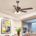 Quạt Trần 5 Cánh Gỗ Có Chùm Cổ Điển SN7924