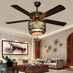 Quạt Trần 5 Cánh Gỗ Có Đèn Lồng Cổ Điển UDQ9804 Ø1300