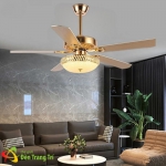 Quạt Trần 5 Cánh Gỗ Có Đèn Tân Cổ Điển SN7921