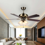 Quạt Trần 5 Cánh Gỗ Có Chùm Cổ Điển SN7924