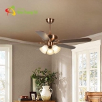 Quạt Trần 5 cánh Gổ Có Đèn Chùm Cổ Điển SN7925