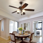 Quạt Trần 5 Cánh Gỗ Có Đèn Kiểu Mỹ AU-QT205 Ø1320