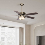 Quạt Trần 5 Cánh Gỗ Trang Trí Phòng Khách Tân Cổ Điển NA-QT8870 Ø1320