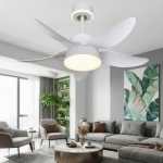 Quạt Trần 5 Cánh Nhựa Có Đèn Trang Trí Phòng Khách UDQ6166