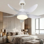 Quạt Trần 5 Cánh Nhựa Có Đèn Trang Trí Phòng Khách UDQ6166