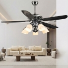 quạt trần 5 cánh có đèn, quạt trần có đèn trang trí phòng khách, quạt trần hiện đại QT703, quạt trần có remote, quạt trần đèn trang trí đẹp