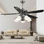 Quạt Trần 5 Cánh Nhựa Có Đèn Trang Trí Phòng Khách AU-QT703 Ø1320