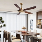 Quạt Trần 5 Cánh Nhựa Giả Gỗ Không Đèn UDQ6184 Φ1320