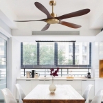 Quạt Trần 5 Cánh Nhựa Giả Gỗ Không Đèn UDQ6184 Φ1320