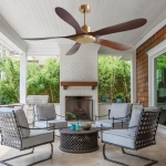 Quạt Trần 5 Cánh Nhựa Giả Gỗ Không Đèn UDQ6184 Φ1320