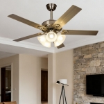 Quạt Trần 5 Cánh Sắt Có Đèn Chùm AU-QT1041 Ø1320