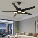 Quạt Trần Phòng Khách 5 Cánh Sắt Có Đèn LED UDQ6152 Φ1320