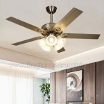 Quạt Trần 5 Cánh Sắt Có Đèn Chùm AU-QT1041 Ø1320