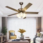 Quạt Trần 5 Cánh Sắt Có Đèn Chùm AU-QT1041 Ø1320