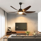 Đèn quạt trần cánh nhựa hiện đại DQ6108, quạt trần trang trí phòng khách, quạt trần phòng khách hiện đại