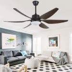 Quạt Trần 6 Cánh Có Đèn Trang Trí Phòng Khách UDQ6108 Φ1300