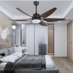 Quạt Trần 6 Cánh Có Đèn Trang Trí Phòng Khách UDQ6108 Φ1300