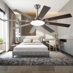 Quạt Trần 8 Cánh Gỗ Có Đèn LED Hiện Đại AU-QT5014